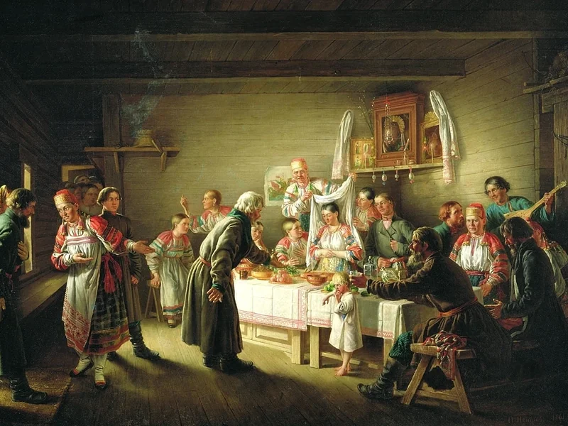 1834-Nikolaï Petrovitch Petrov - La presentazione delle spose. 1861